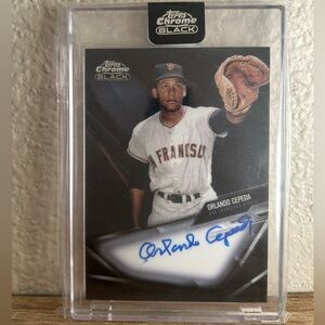 Orlando Cepeda ON-CARD AUTO 2001 Topps Chrome Black